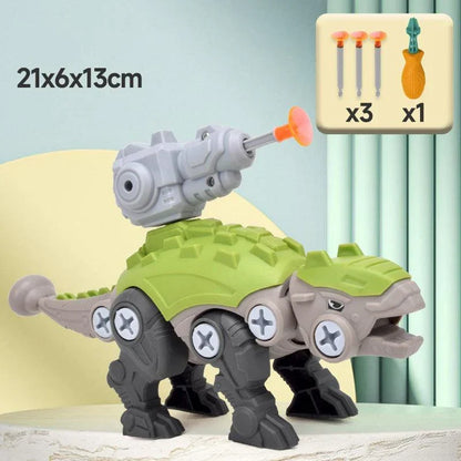 Dinosaur Screw Toy Set with Suction Cup Cannon