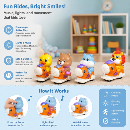 Interactive Animal Swing Toy with Music & Lights