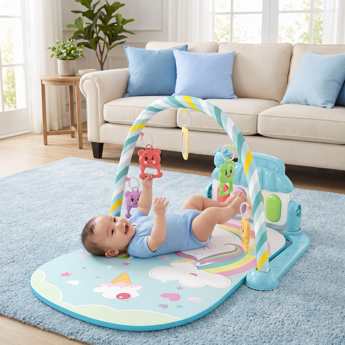 Musical Baby Pedal Piano for Limbs Coordination and Visual & Auditory Training
