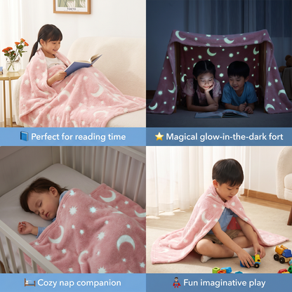 Shimmering Star Blanket – Glow-in-the-Dark Cozy Blanket
