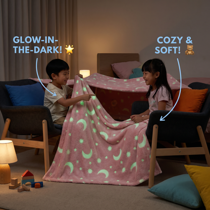 Shimmering Star Blanket – Glow-in-the-Dark Cozy Blanket