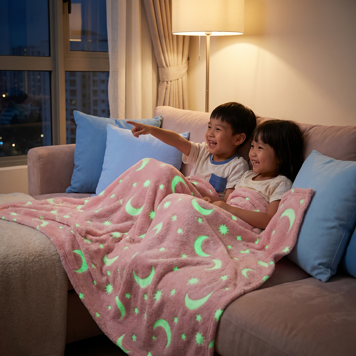 Shimmering Star Blanket – Glow-in-the-Dark Cozy Blanket