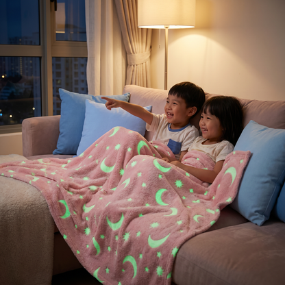 Shimmering Star Blanket – Glow-in-the-Dark Cozy Blanket