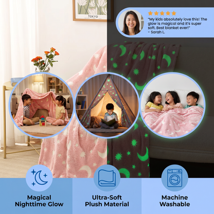 Shimmering Star Blanket – Glow-in-the-Dark Cozy Blanket