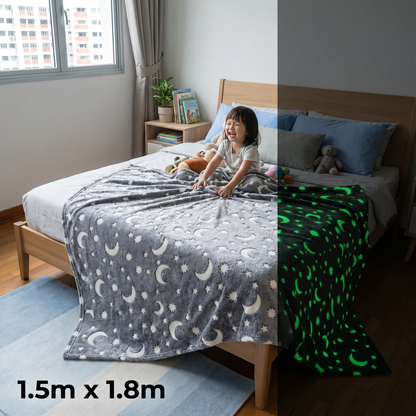 Shimmering Star Blanket – Glow-in-the-Dark Cozy Blanket