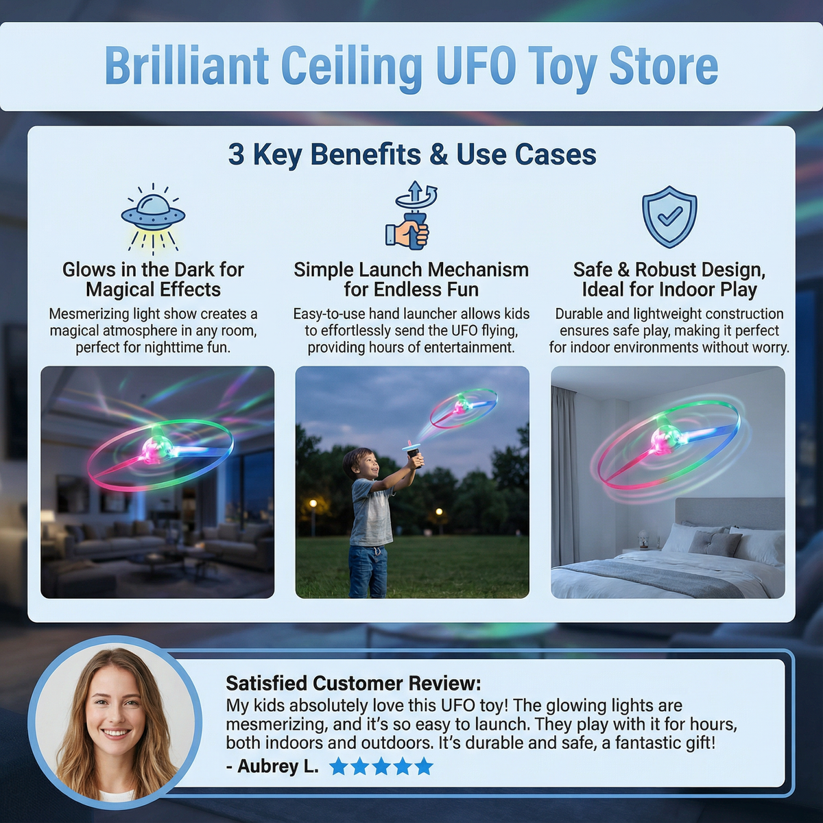 Brilliant Ceiling UFO Toy