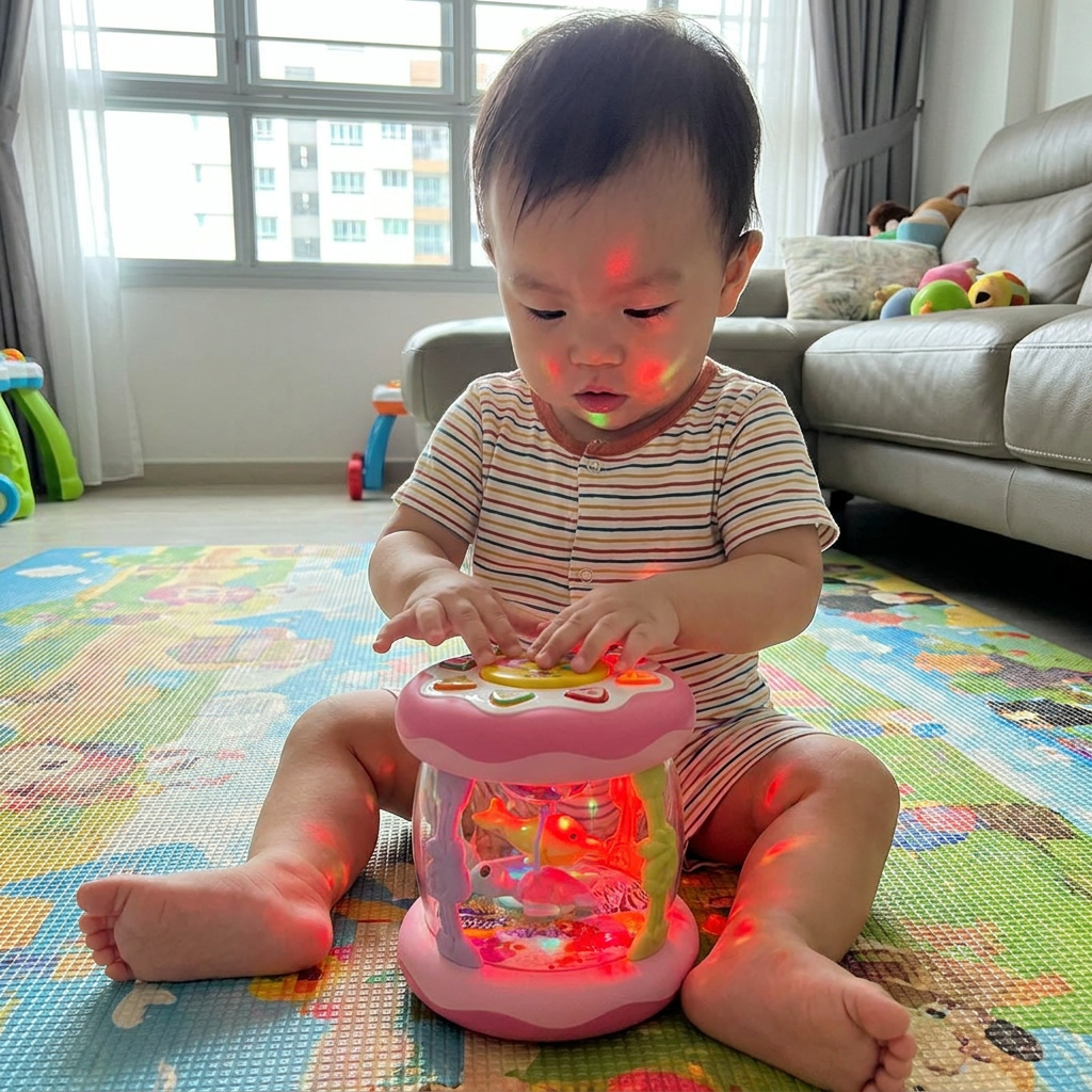 Interactive Musical Toy with Lights – Montessori Sensory & Soothing Lullaby Toy