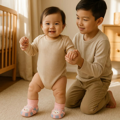 Cuddly Soft Baby Sock Shoes – Warm, Non-Slip & Comfortable