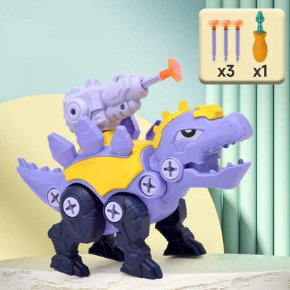 Dinosaur Screw Toy Set with Suction Cup Cannon