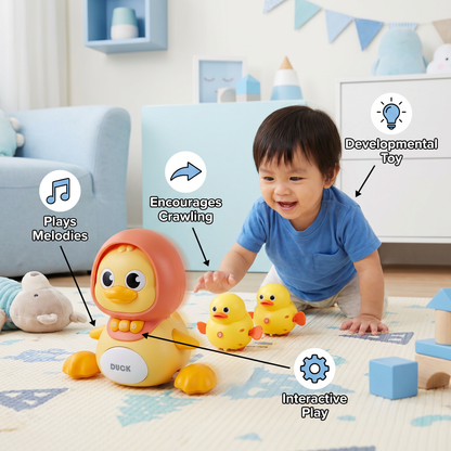 Musical Duck Family Crawling & Learning Toy for Babies