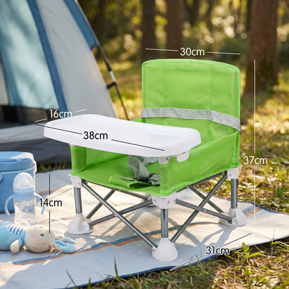Foldable Baby Camping Chair with Tray for On the Go