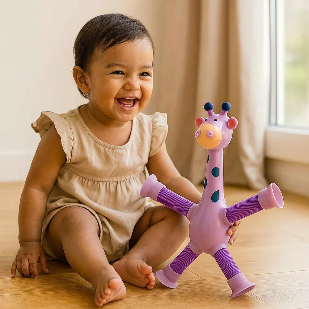 Sensory Suction Cup Giraffe Baby Toy