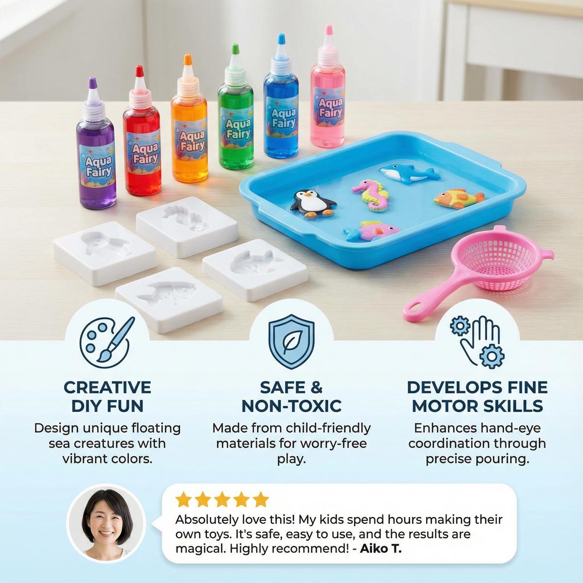 Magic Water Toy for Kids ⎜ Creative DIY Set for Making Floating Animals in Water