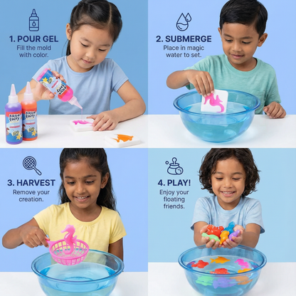 Magic Water Toy for Kids ⎜ Creative DIY Set for Making Floating Animals in Water