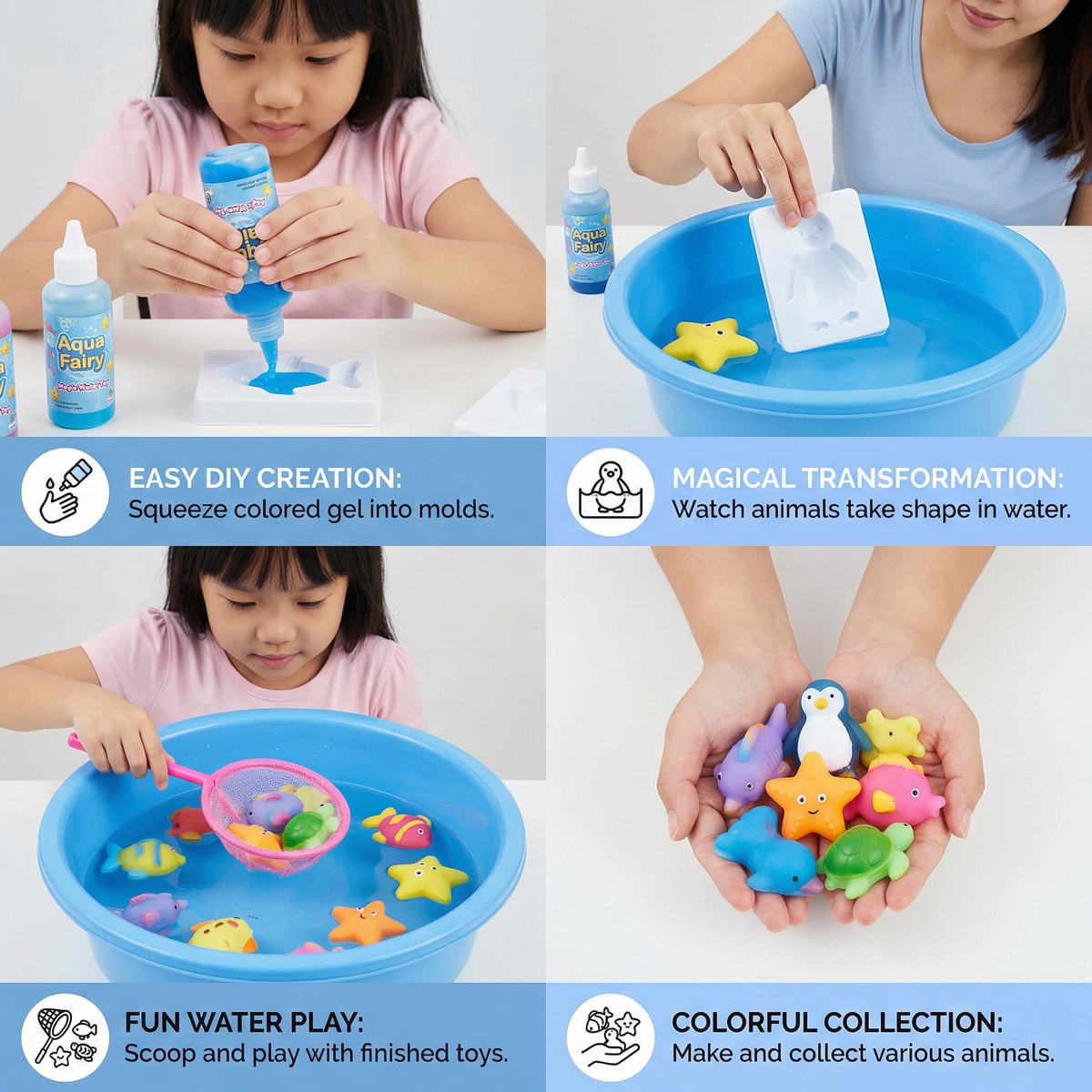 Magic Water Toy for Kids ⎜ Creative DIY Set for Making Floating Animals in Water