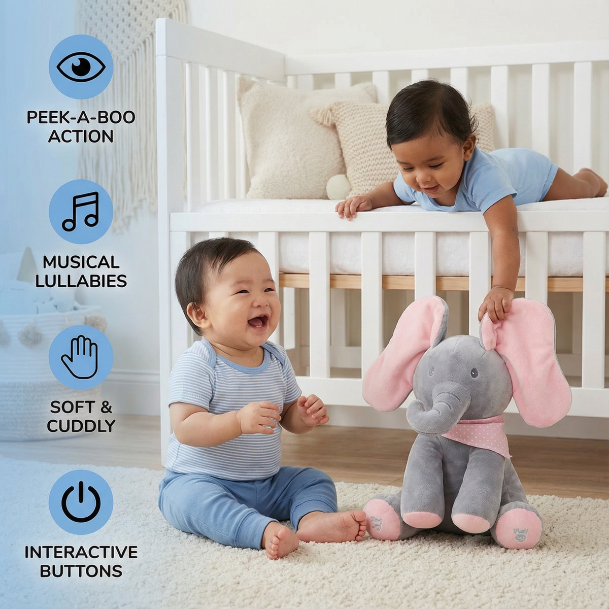 Peek-A-Boo-Elephant - Interactive Plush Toy