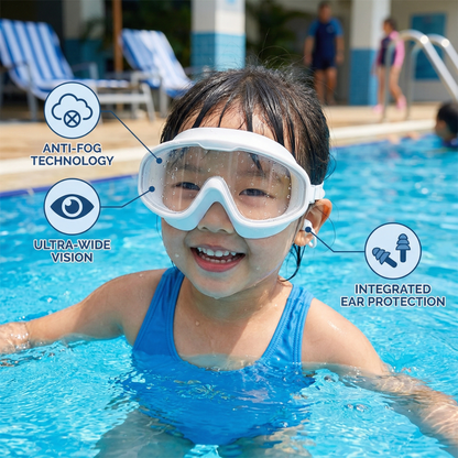 Child-Friendly Swimming Goggles with Large Frames & Anti-Fog System