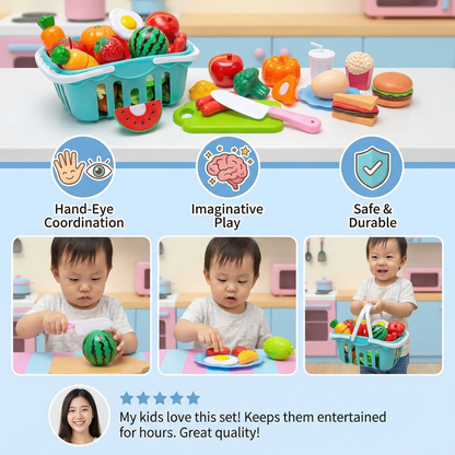 Fruits and Vegetables Cutting Playset
