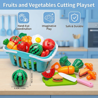 Fruits and Vegetables Cutting Playset