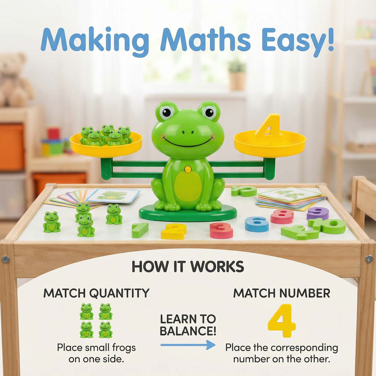Educational Frog Balance Children’s Toy – Making Maths Easy!