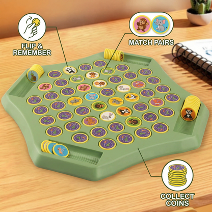 Animal Coin Memory Game Board