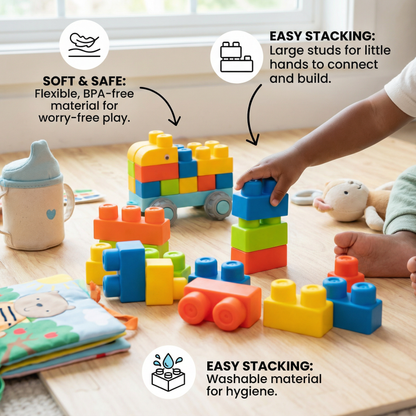 Child-Safe Rubber Building Blocks for Early Learning