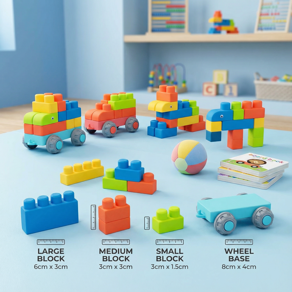 Child-Safe Rubber Building Blocks for Early Learning