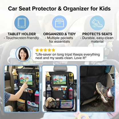 Car Seat Protector and Organizer for Kids