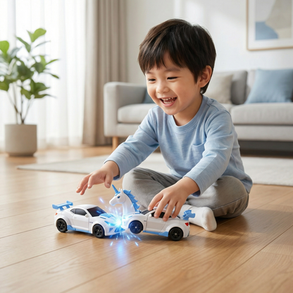 Transforming Unicorn Toy Cars
