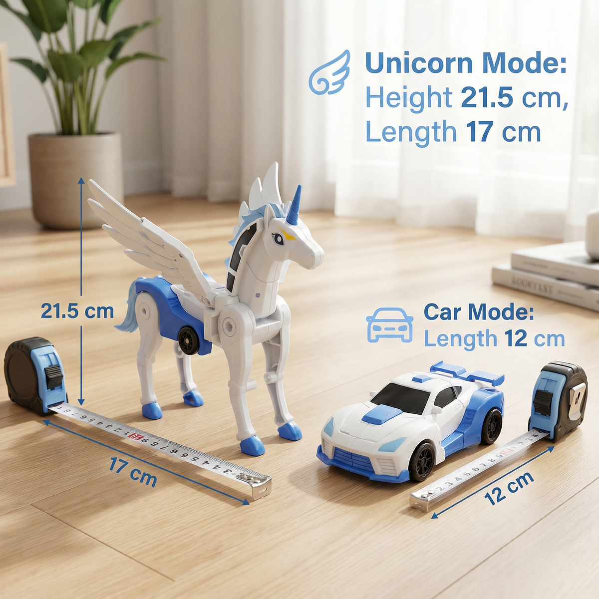 Transforming Unicorn Toy Cars