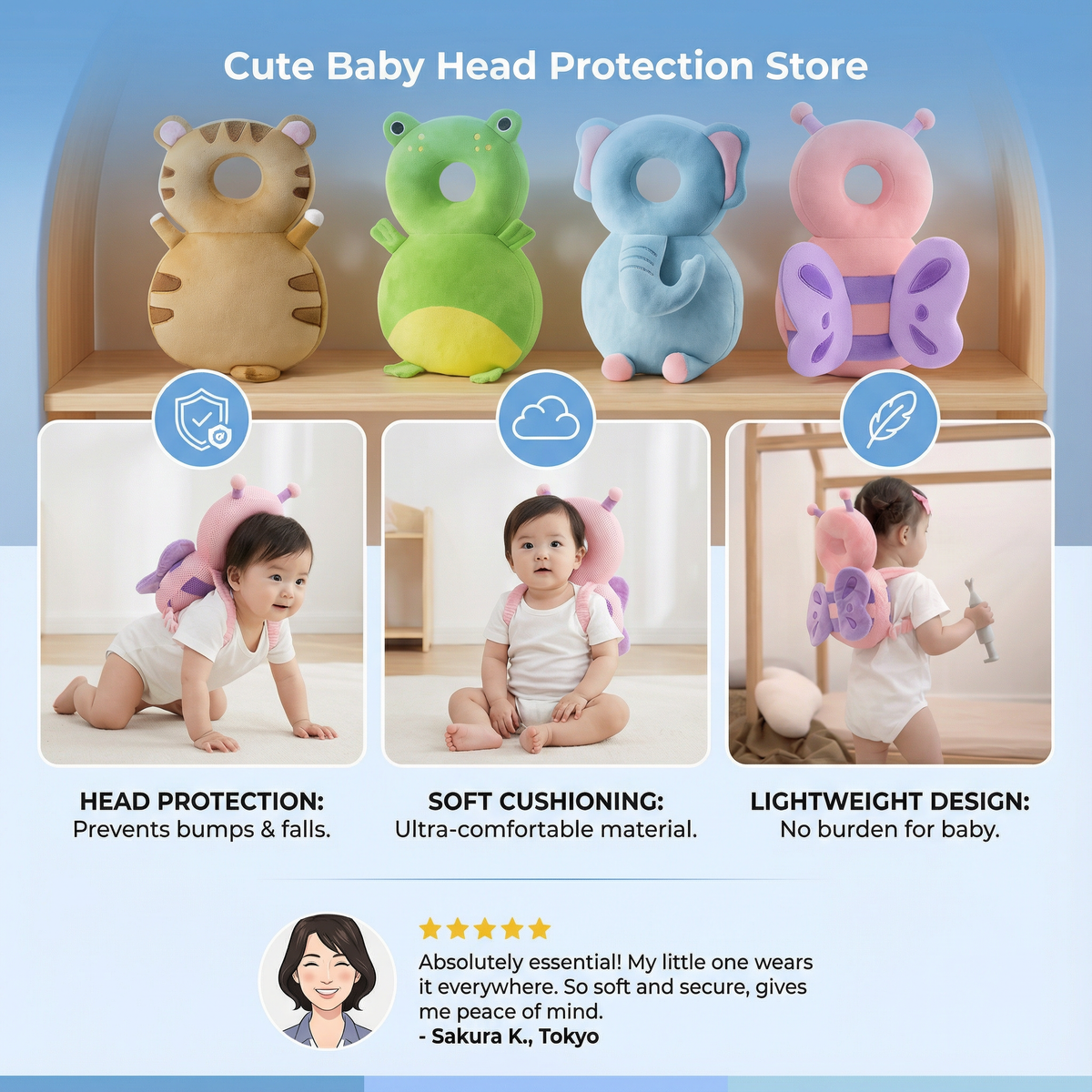 Cute Baby Head Protection