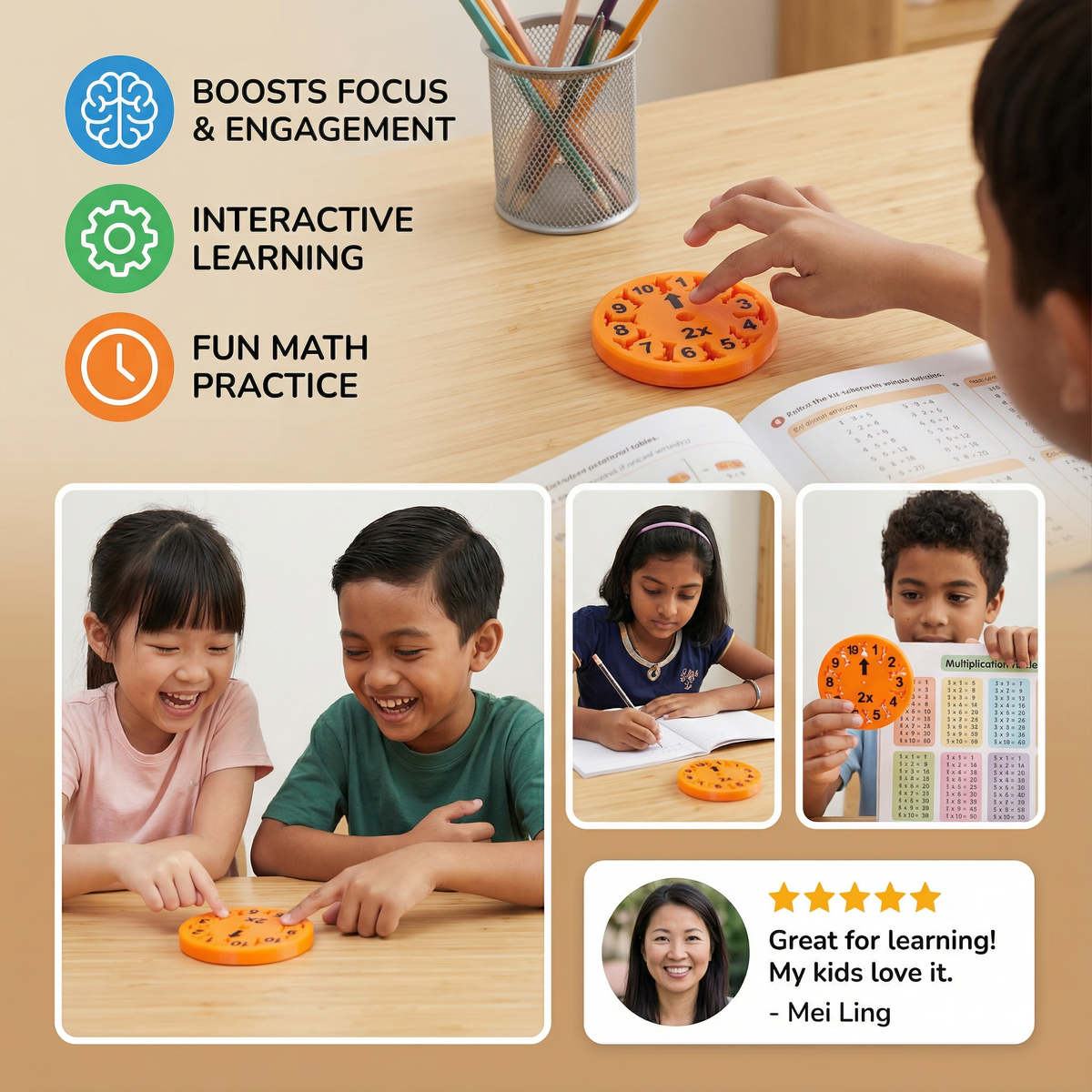 Mathematics Learning Game Fidget Spinner