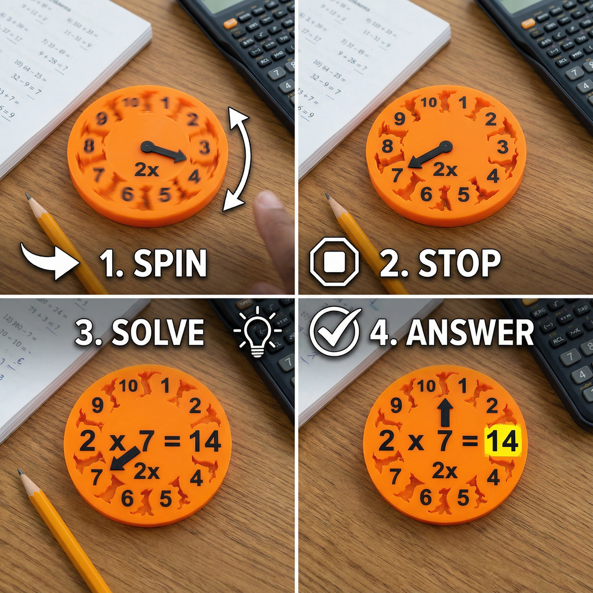 Mathematics Learning Game Fidget Spinner