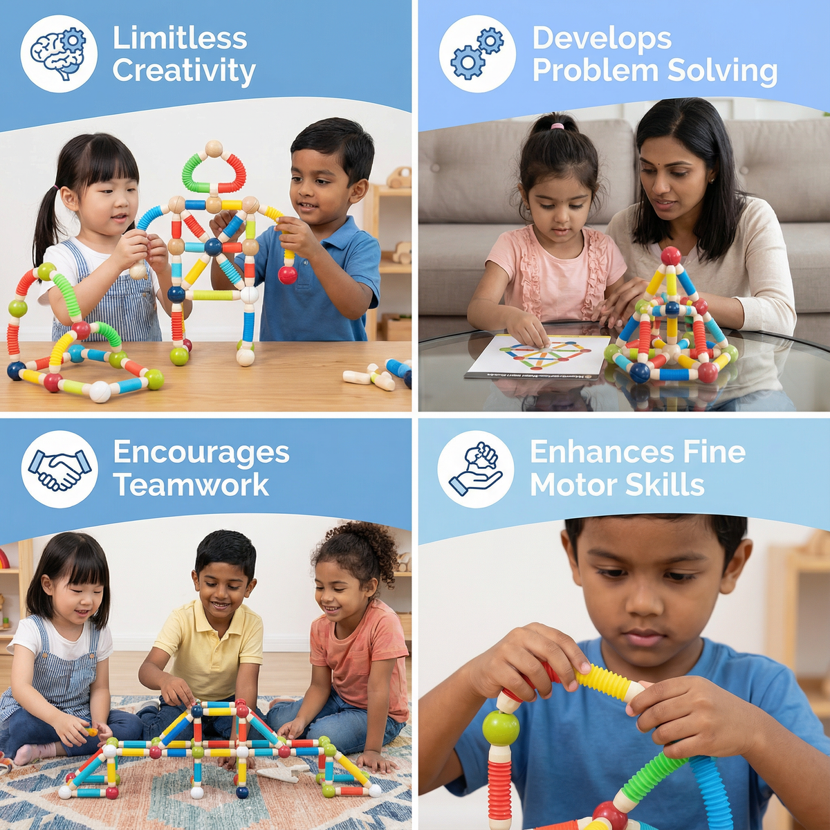 Montessori Malleable Magnetic Building Blocks