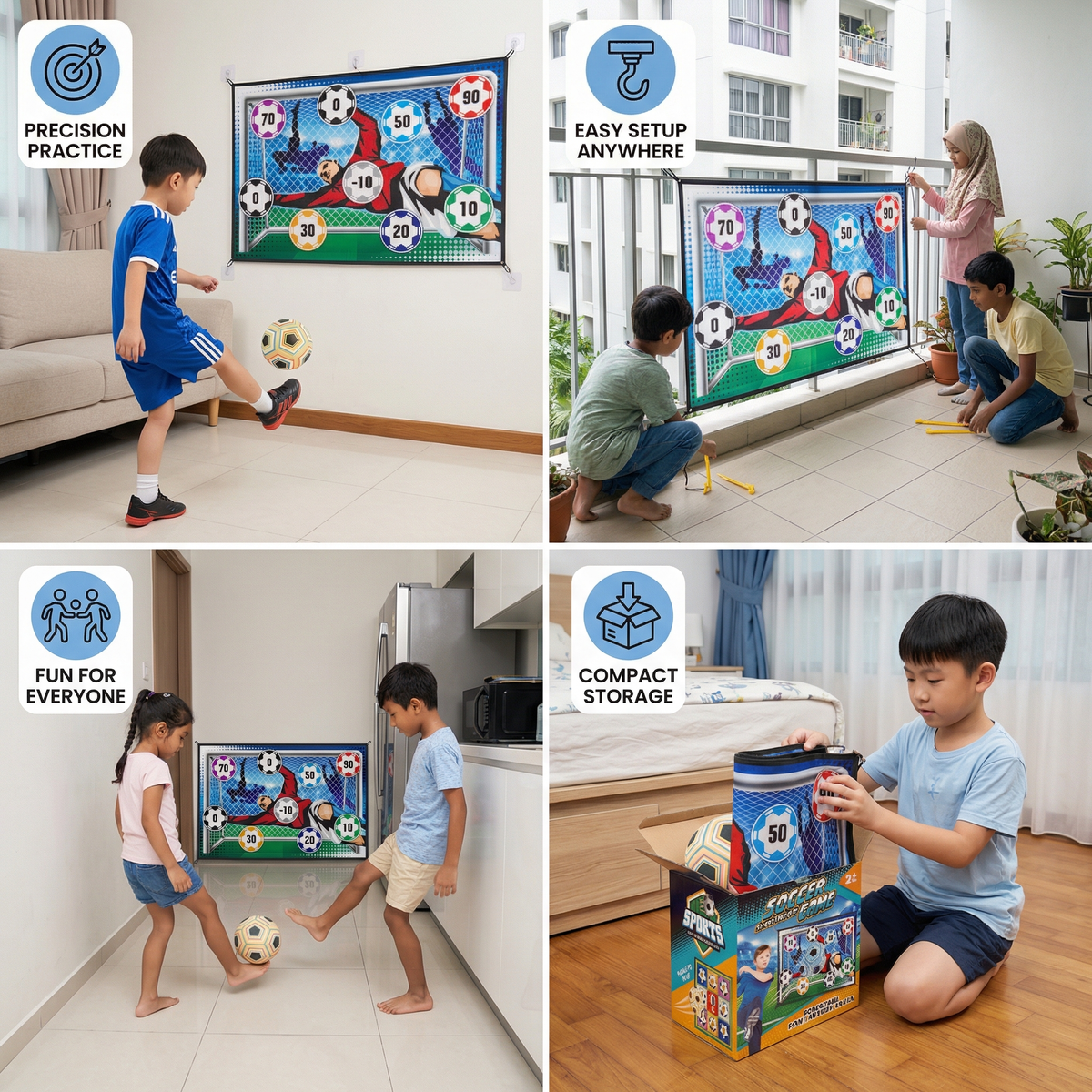 Safe Football Goal Shooting Wall for Home