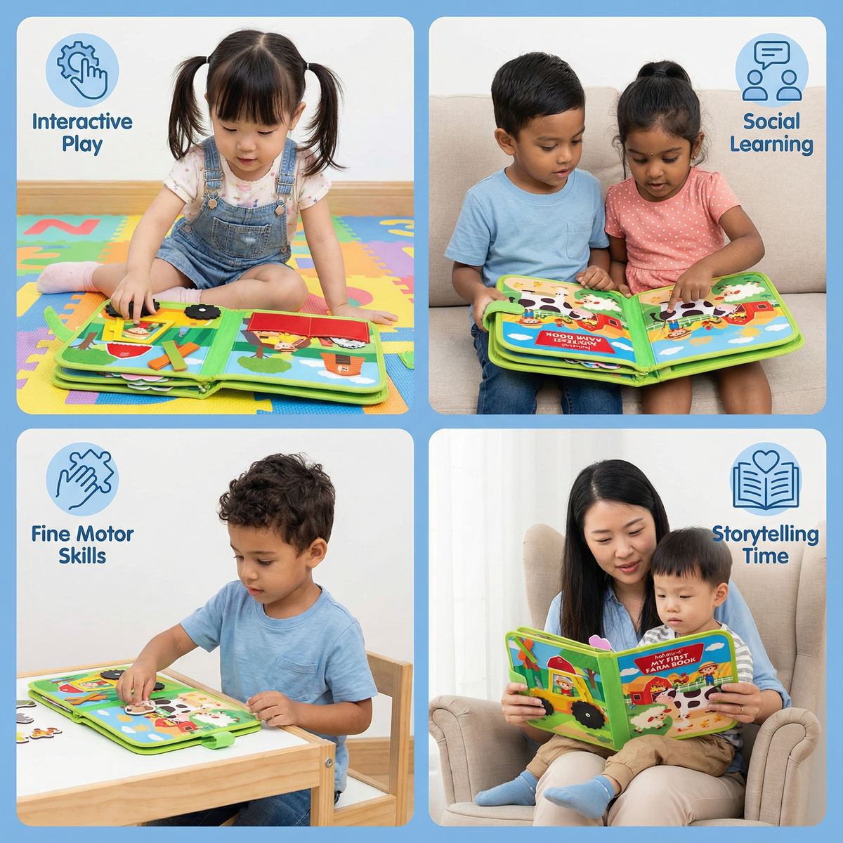 Educational Montessori Farm Story Book