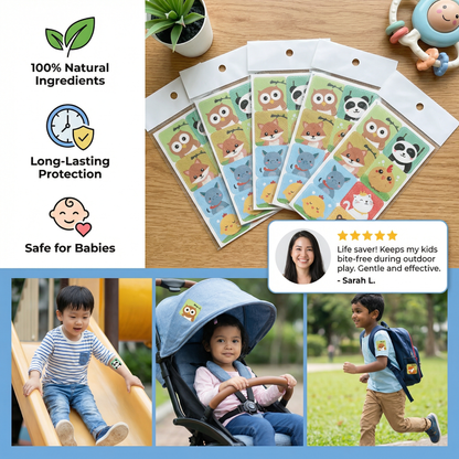 Natural Mosquito-Repellent Stickers for Children and Babies (100 Pieces)