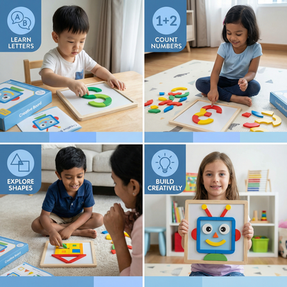 Creative Letters, Numbers, and Shapes Learning Board
