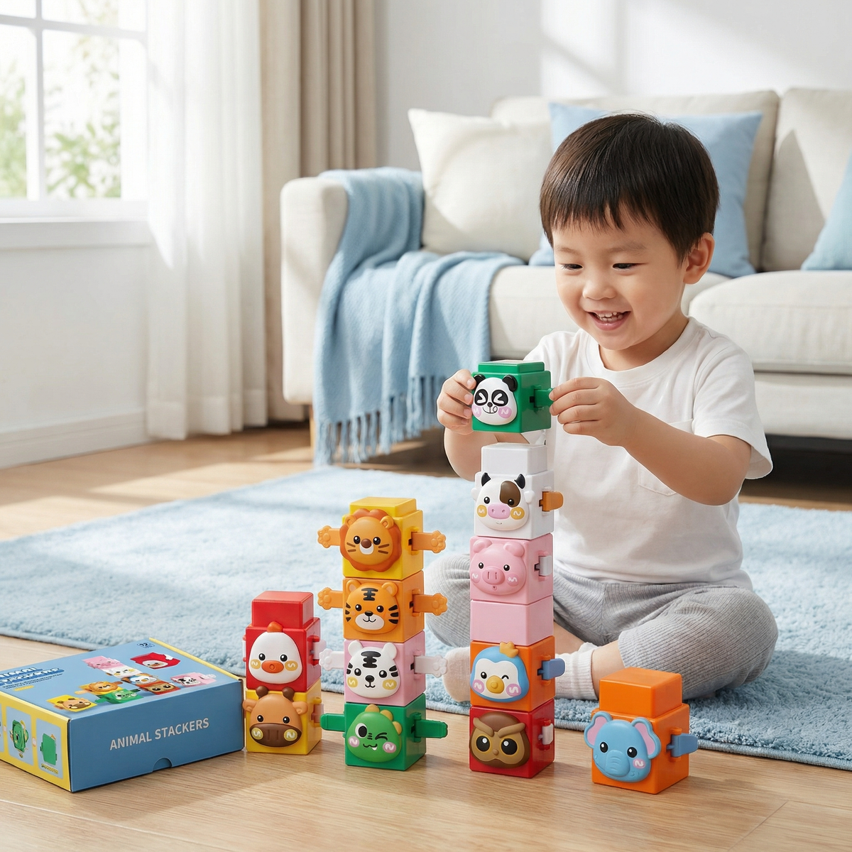 Educational Montessori Animal Stacking Toy