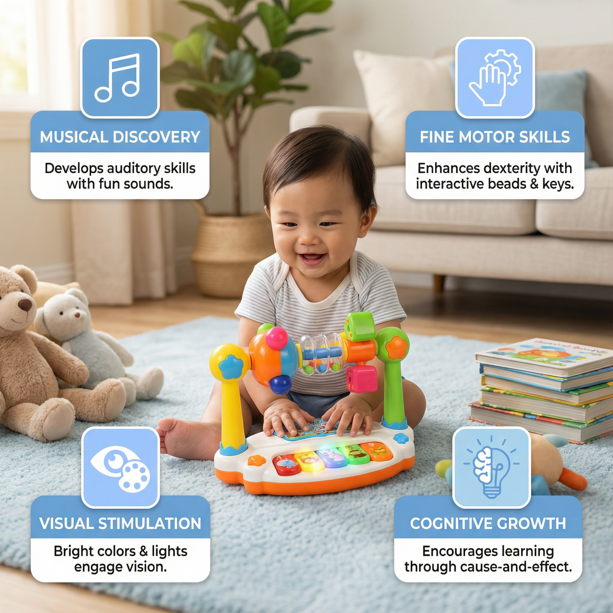 Musical 5-in-1 Learning Toy for Babies