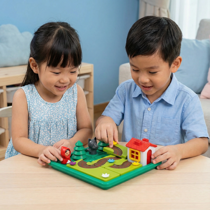 Montessori Little Red Riding Hood Puzzle and Dexterity Game