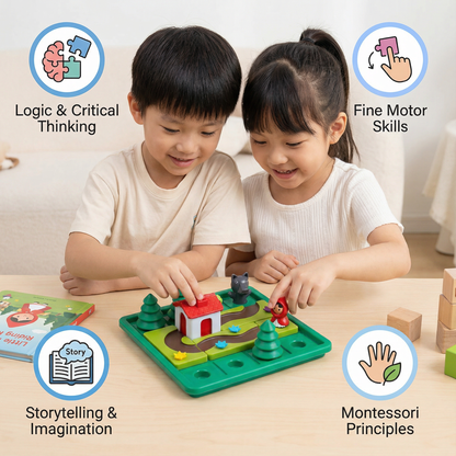 Montessori Little Red Riding Hood Puzzle and Dexterity Game