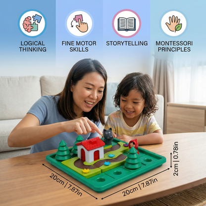 Montessori Little Red Riding Hood Puzzle and Dexterity Game