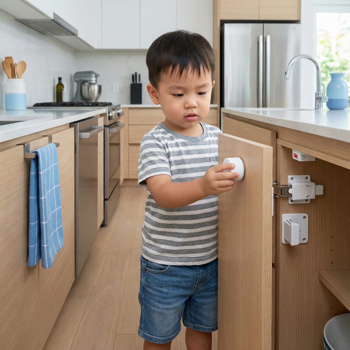Magnetic Child Safety Cabinet and Door Set