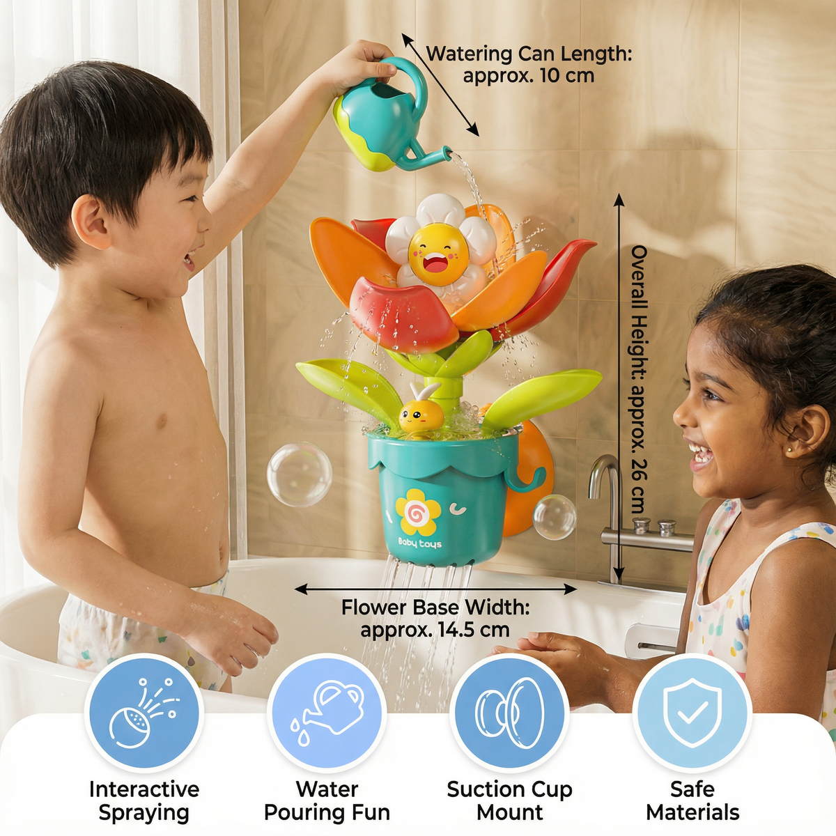 Flower Fun Bath Toy with Watering Can