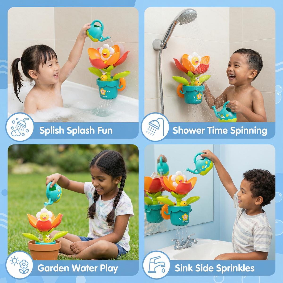 Flower Fun Bath Toy with Watering Can