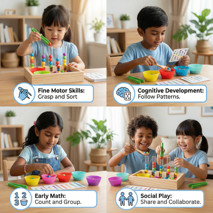 Montessori Test Tube Colors and Numbers Play and Learning Set