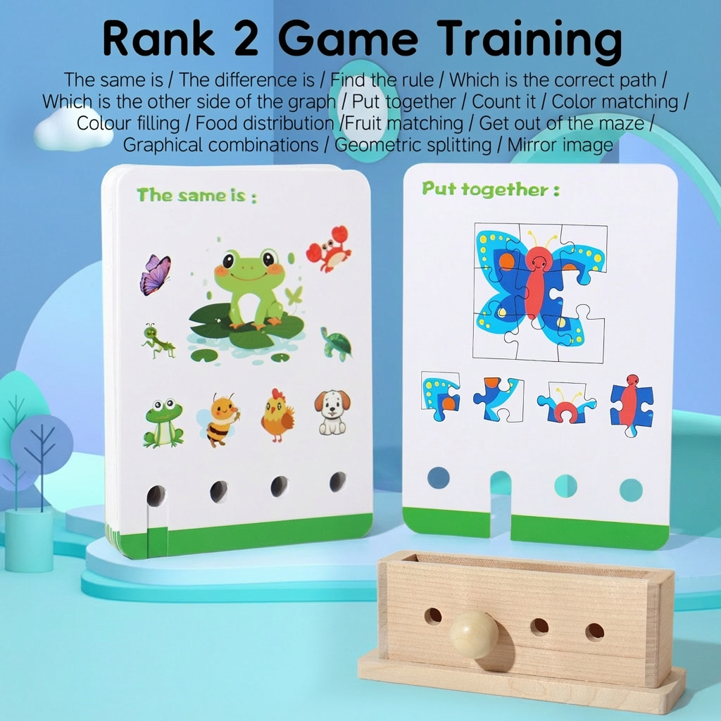 Wooden Logic Decoding Learning Game for Children - Promoting Early Skills
