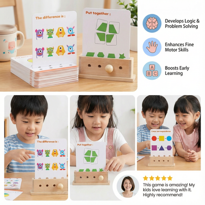 Wooden Logic Decoding Learning Game for Children - Promoting Early Skills