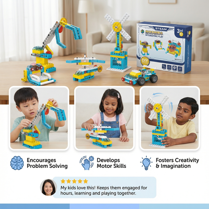 3-in-1 Science and Technology Building Block Playset